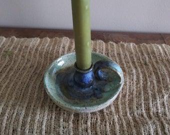Handcrafted ceramic candlestick holder