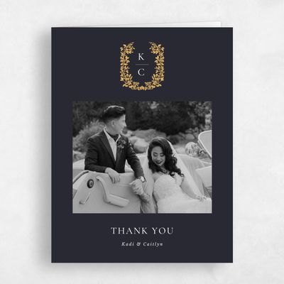 Black Photo Wedding Thank You - Mirra Photo