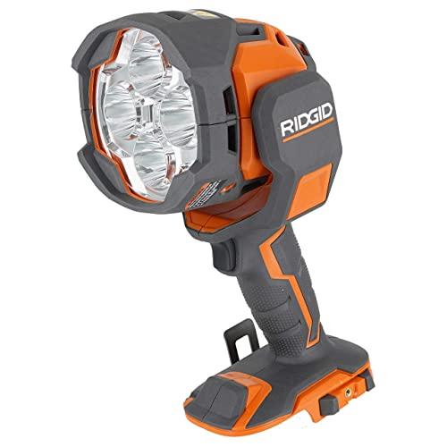 Ridgid R8694220B Gen5X 18V Lithium Ion Cordless Dual-Power 2,500 Lumen Spotlight (Battery Not Included / Tool and Car Adaptor Included)