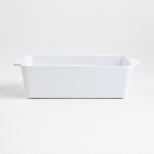 Potluck White Ceramic Loaf Pan