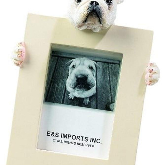 Dog Picture Frame - French Bulldog White