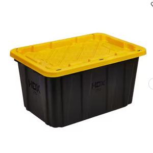 27 Gal. Tough Storage Tote in Black and Yellow
