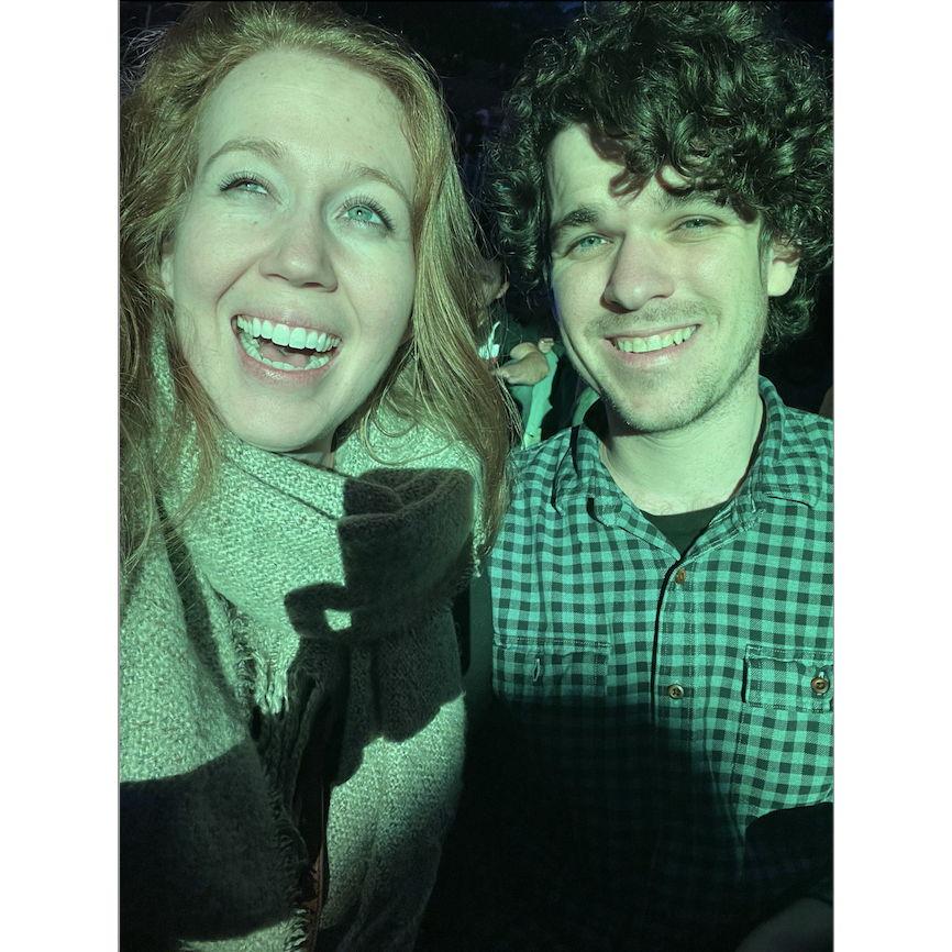One of the many concerts we've been to. This one included a spotlight on us.