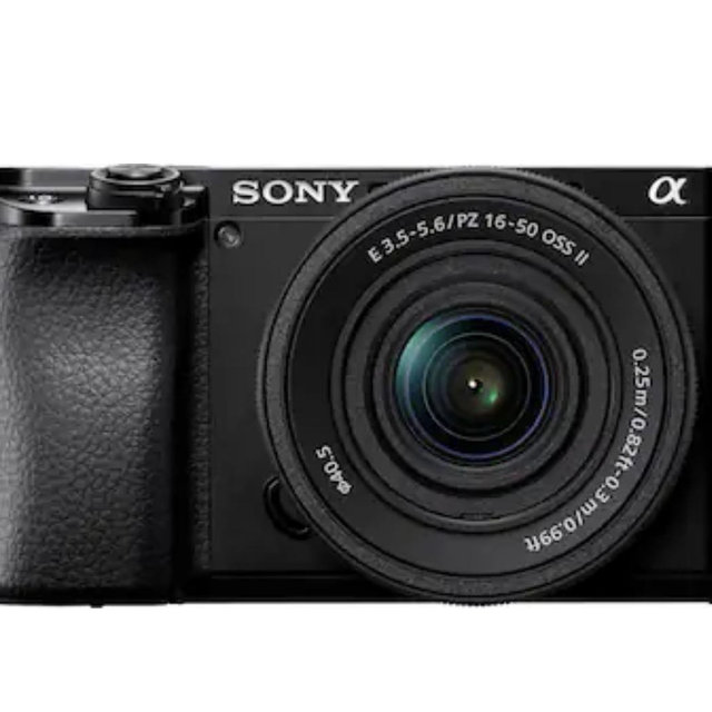 Sony - Alpha 6100 APS-C Mirrorless Camera 4K Video Camera with E PZ 16-50mm Lens - Black