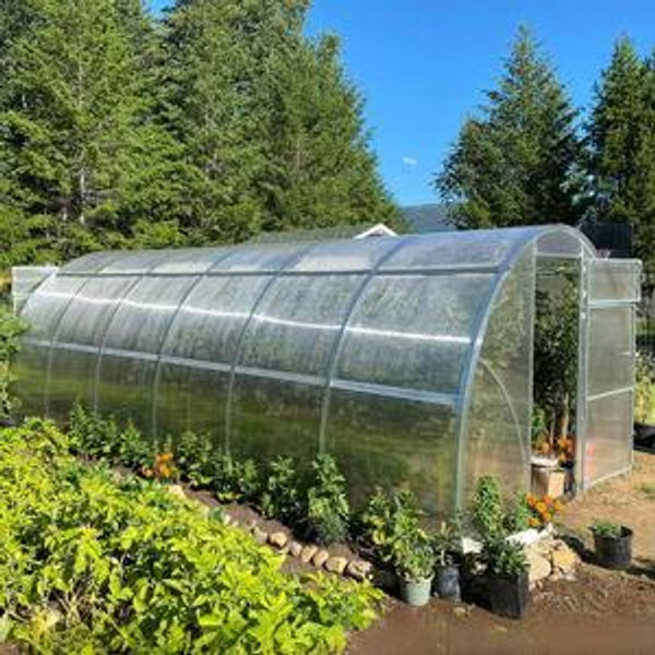 20' x 20' Tunnel Greenhouse Grow Tent w/12 Mil Ripstop Leno Mesh Cover, Cold Frame, Roll-up Windows, Peak Ceiling Roof, TMG-GH2020