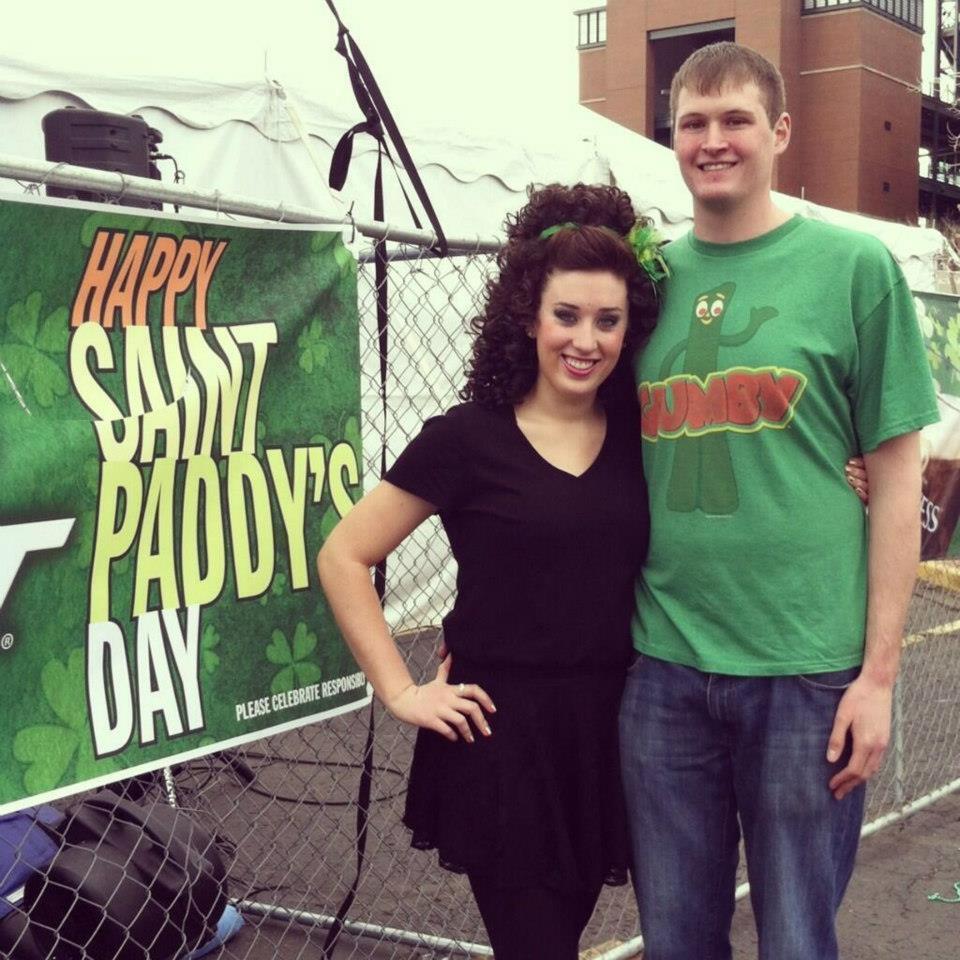 Supporting me during an Irish dancers busy season! We love St. Patrick's Day.