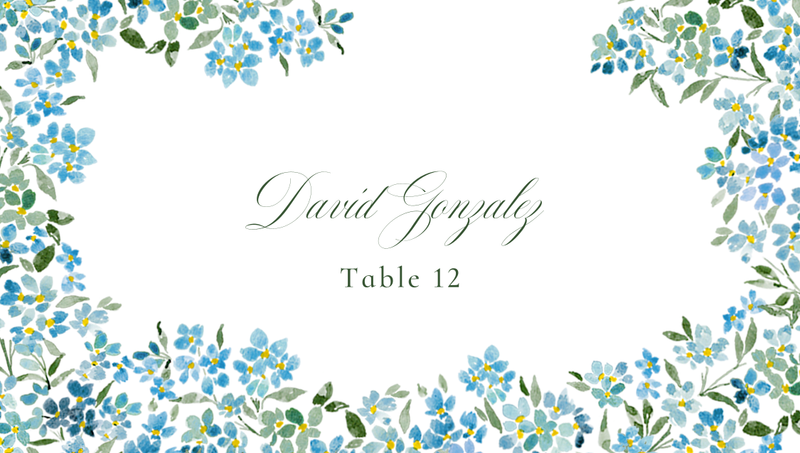 Lunette | Blue | Zola Wedding Place Cards