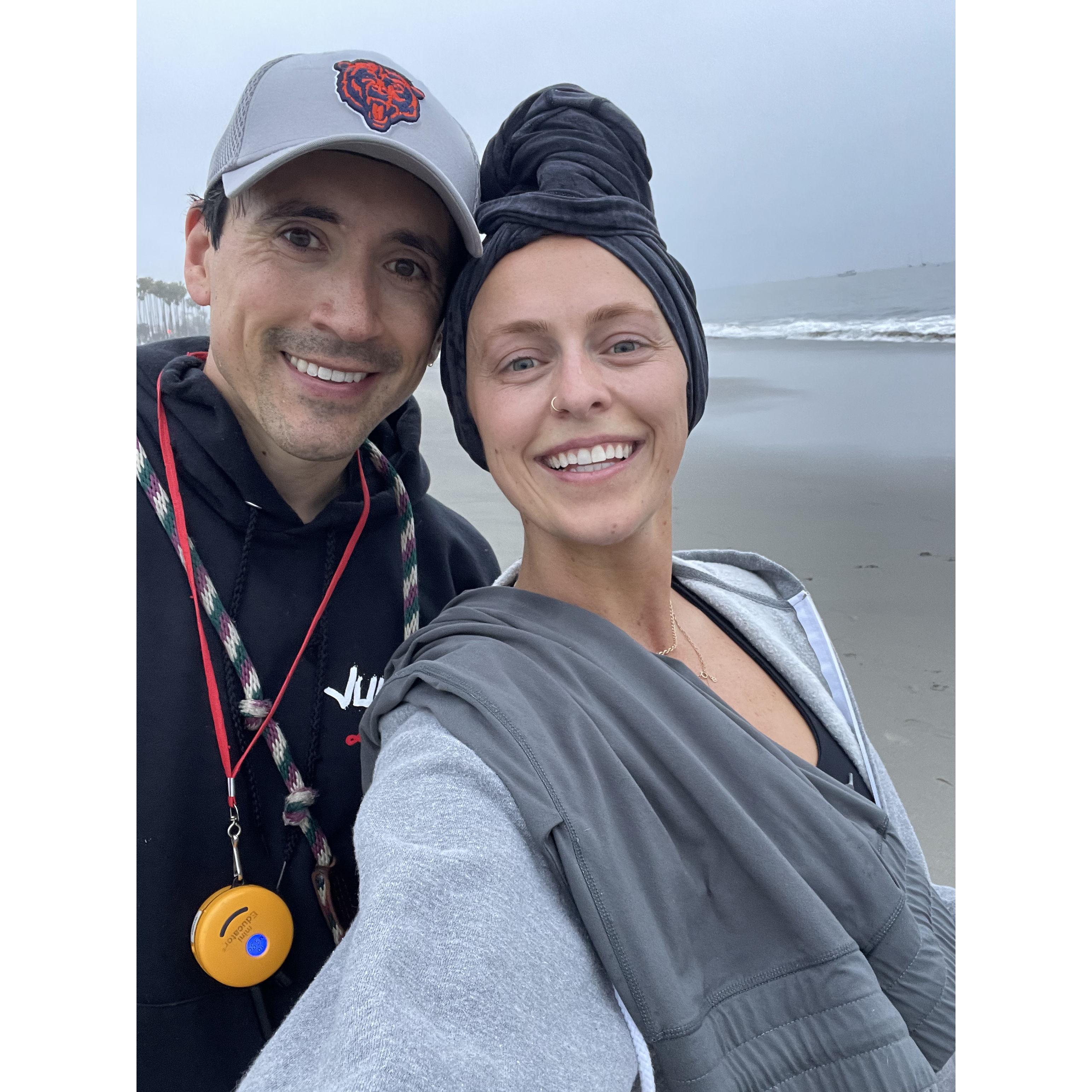 final dip in west beach ocean | Dec '23