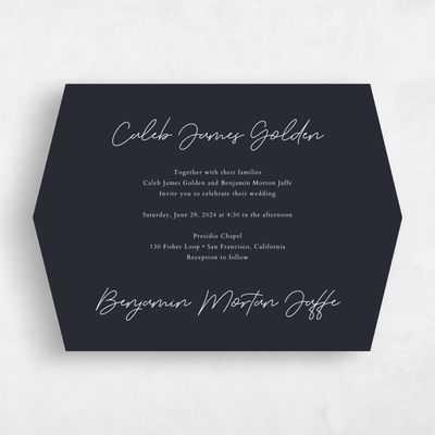 Black Diamond Wedding Invitation - Alyeska Landscape
