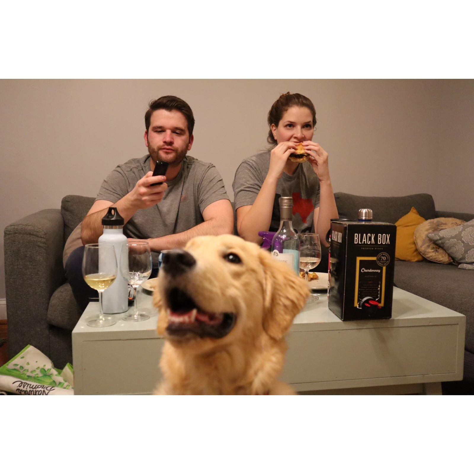 A typical night in the life of Jake and Beth.