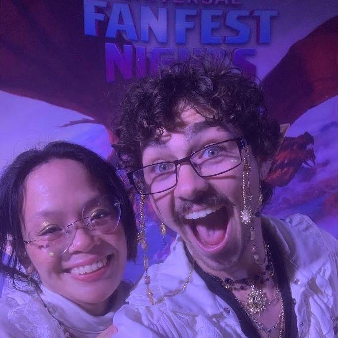 Dressed up as little elves for Fan Fest 2025 at Universal Studios Hollywood!