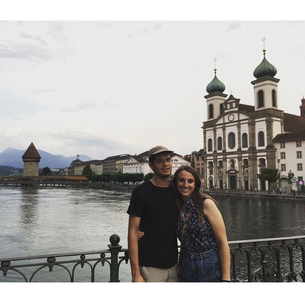 Rob and Maggie in Switzerland on their trip to Europe after graduate school