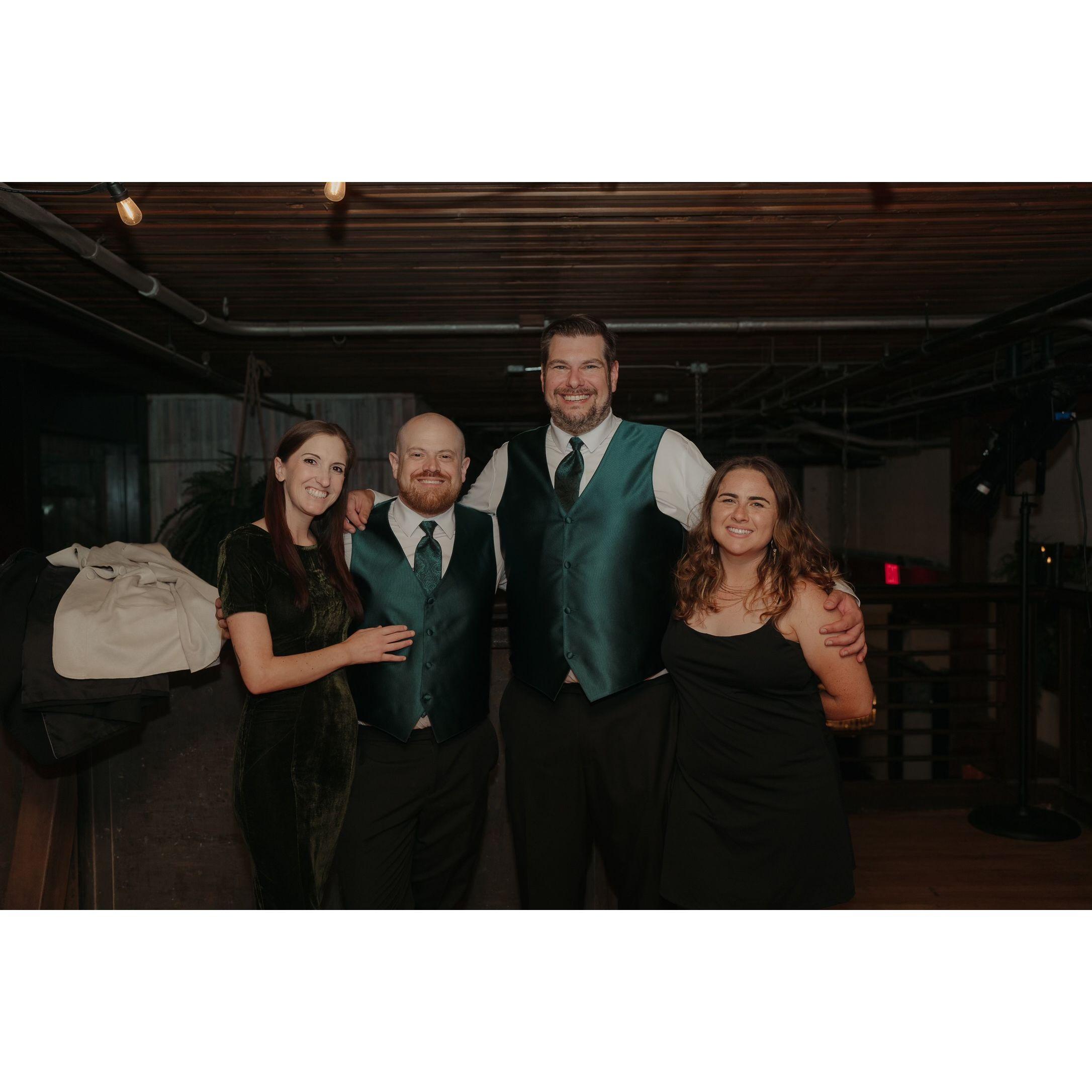 Aaron's (groomsman) wedding with Jason (groomsman) and Alisha