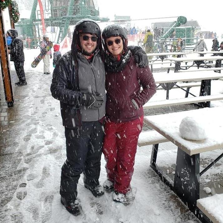 During our trip to Big Bear, December 2020, when Ze'evi learned how to snowboard