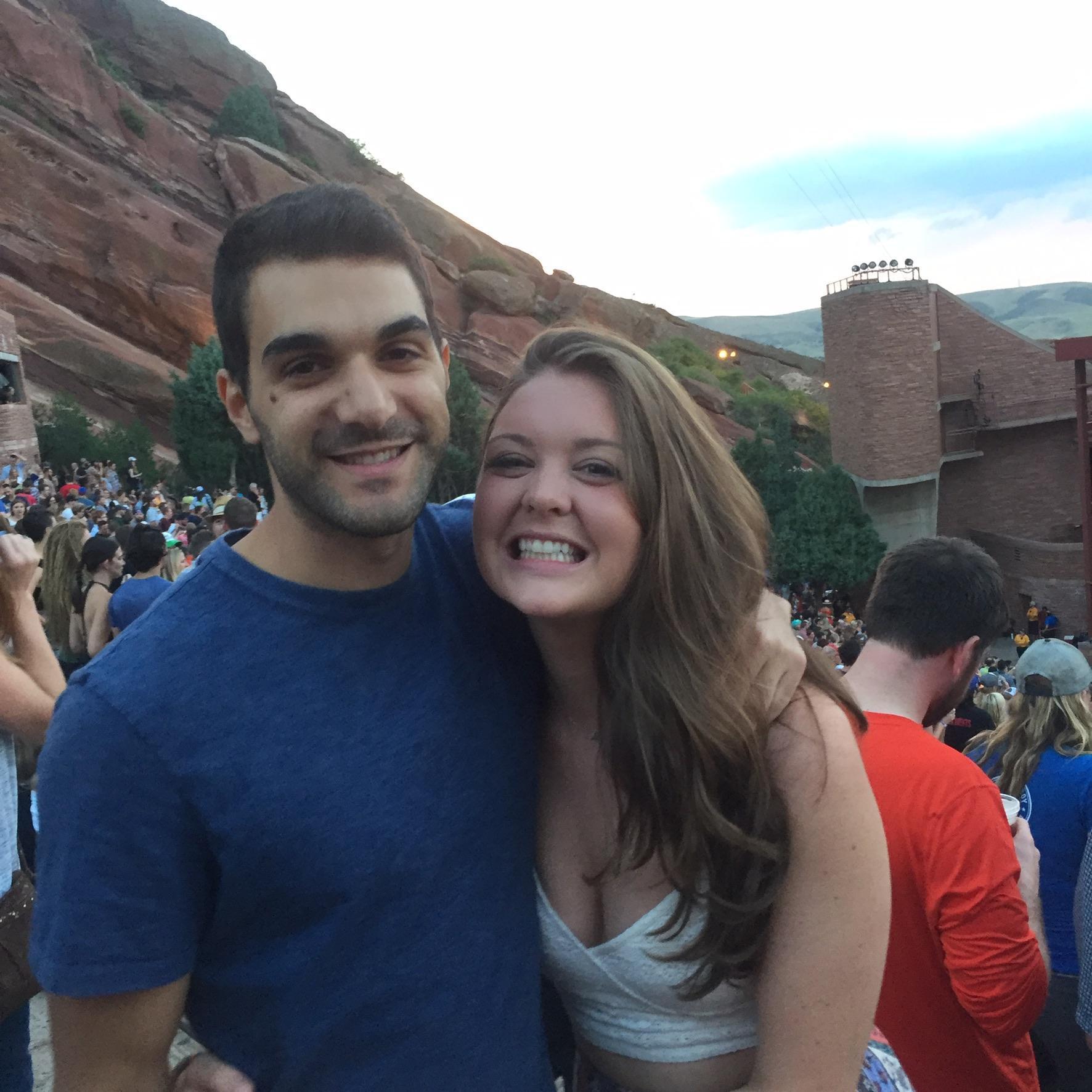 At a concert at Red Rocks while visiting Lauren and Shawn in Colorado!