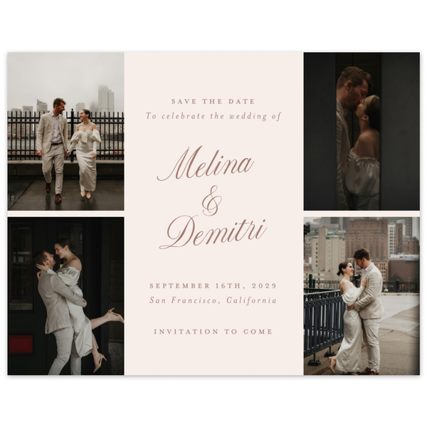 Jade Multiphoto | White | Zola Save The Dates