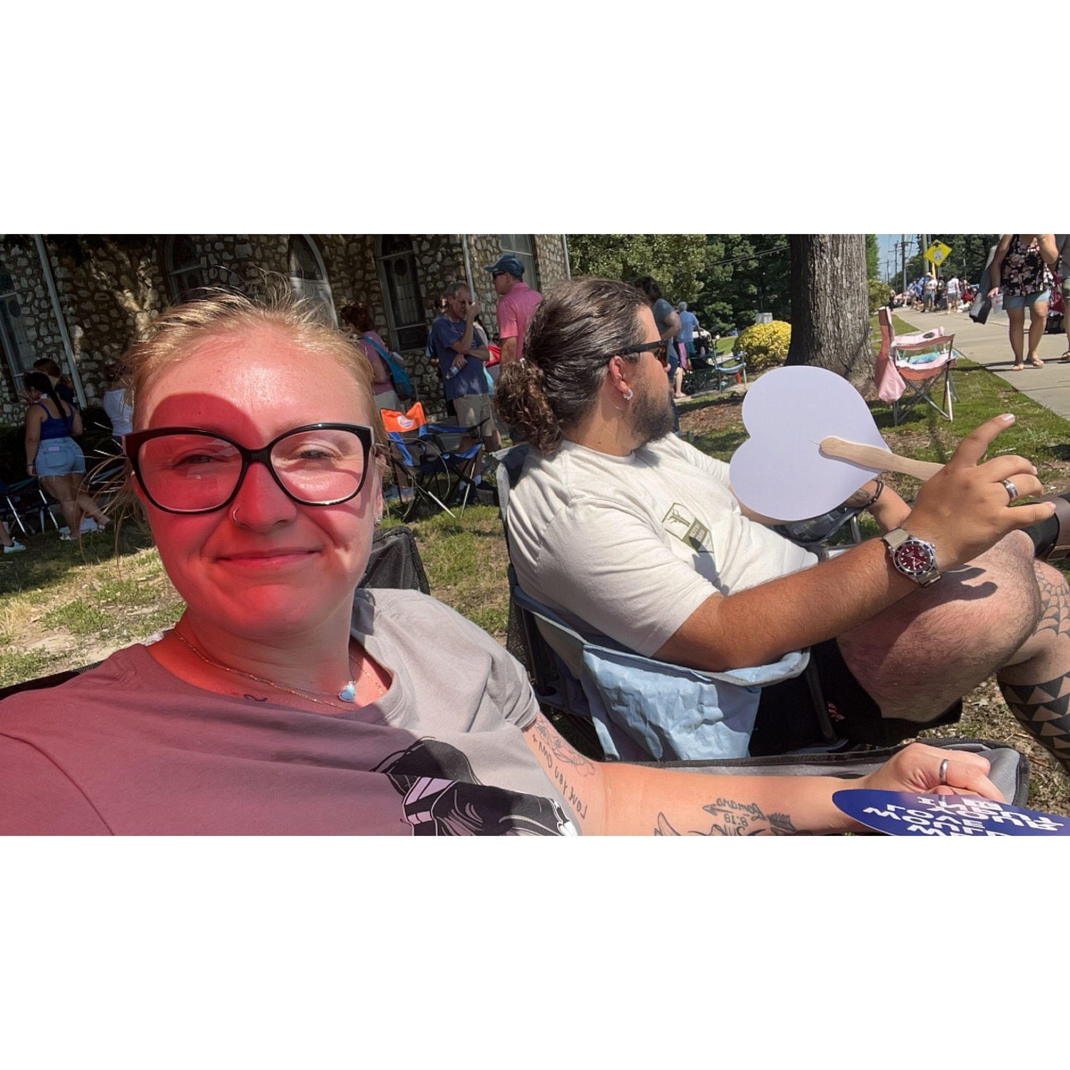 Fourth of July parade with family