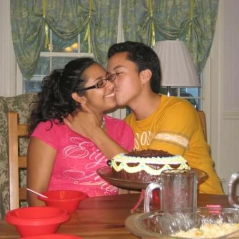 My birthday in 2009 & the cake he made me