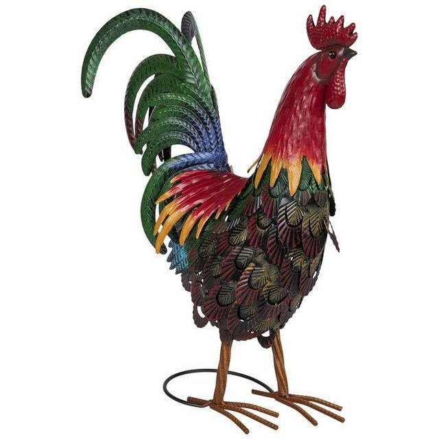 Multi-Color Metal Rooster