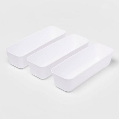 Long 3pk Storage Trays White - Room Essentials&#8482;