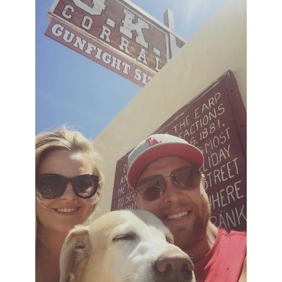 At the famous O.K. Corral with Hollywood.