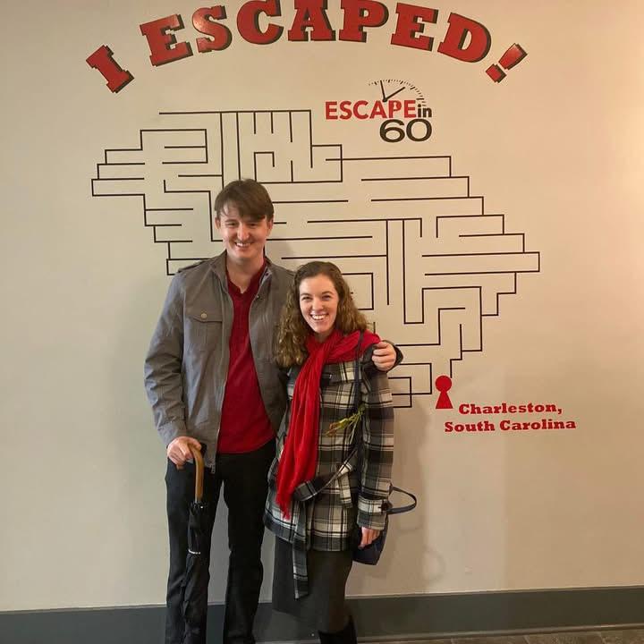 Our first photo together! We went to an escape room for our first date after officially becoming boyfriend and girlfriend.