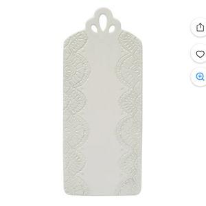 The Pioneer Woman Vintage Lace Stoneware Serving Board, Linen