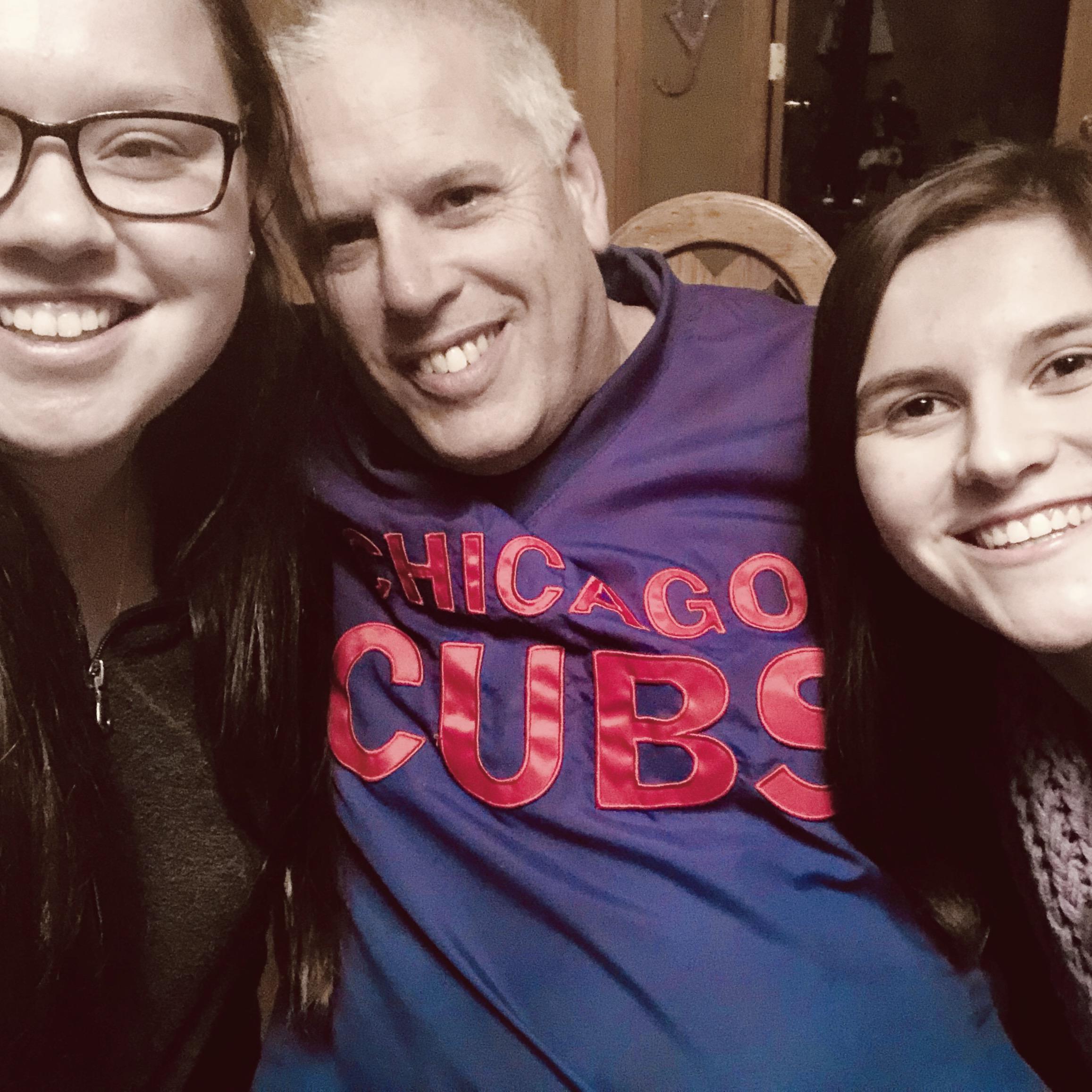 Jenny, cousin Tony, and Michelle during our traditional Christmas game of dice, where money is involved and competition is stiff!