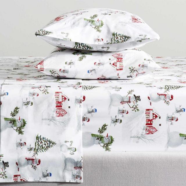 Snowman Organic Percale Sheet Set, King