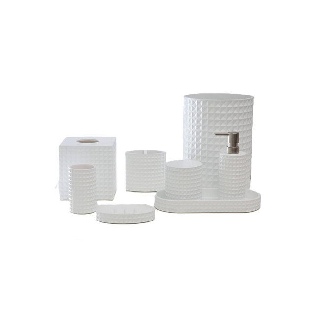 Moda at Home Braemar Resin Lotion/Soap Dispenser White