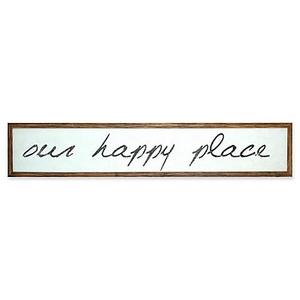 Masterpiece Art Gallery "Our Happy Place" Wood Wall Art in White