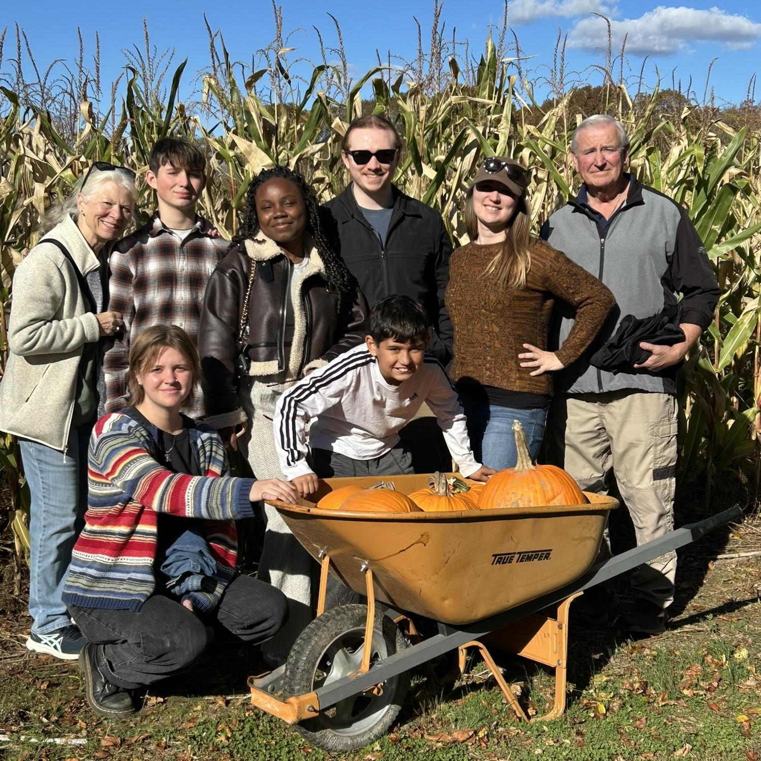First time pumpkin patching.
