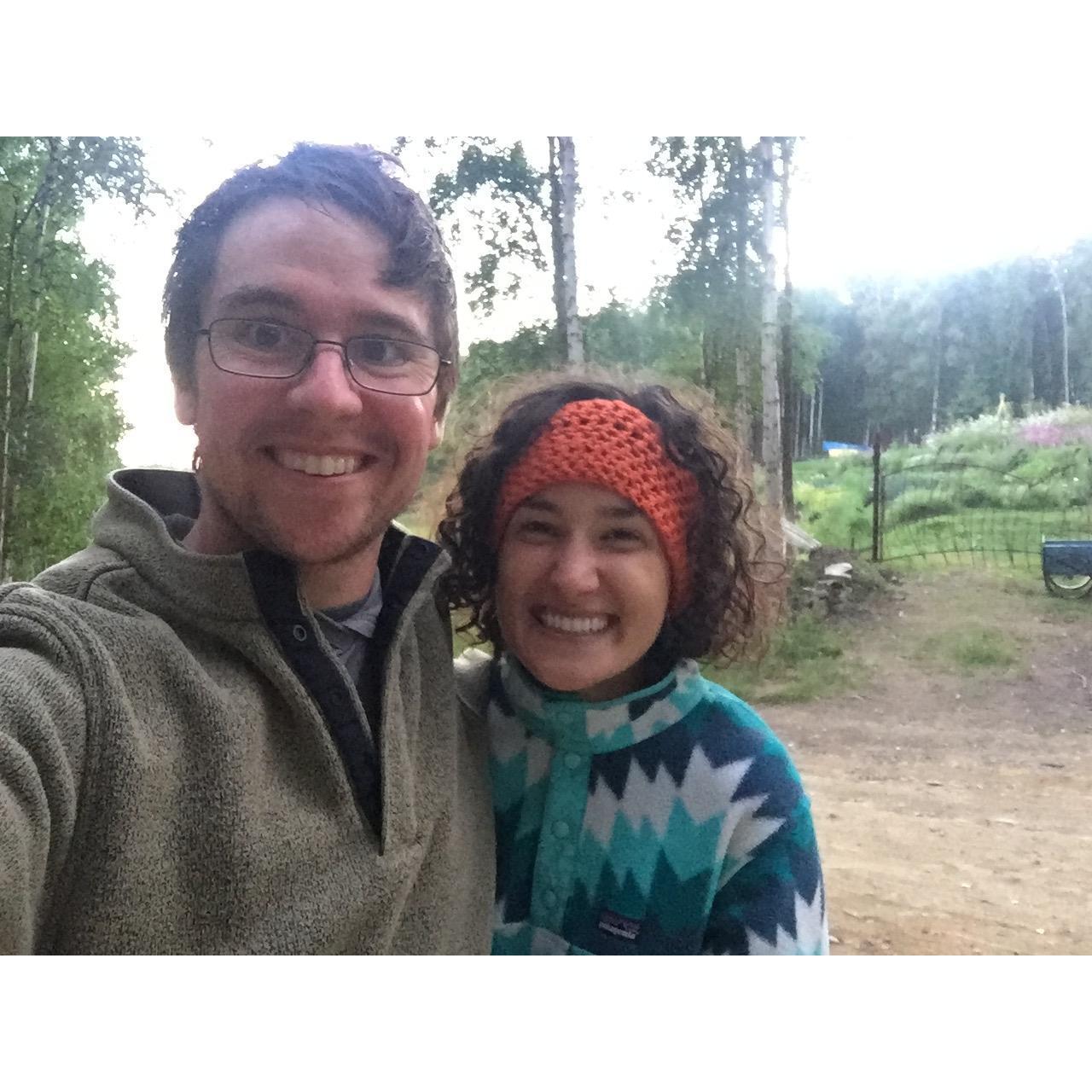 Snuggling up for warmth in Alaska!