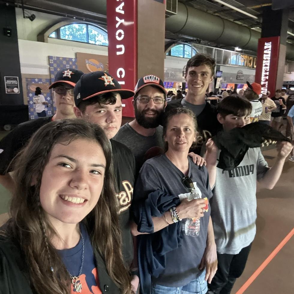 He and Micah came to Texas for camp and we had a great visit while they were here including taking him to his first Astros game!