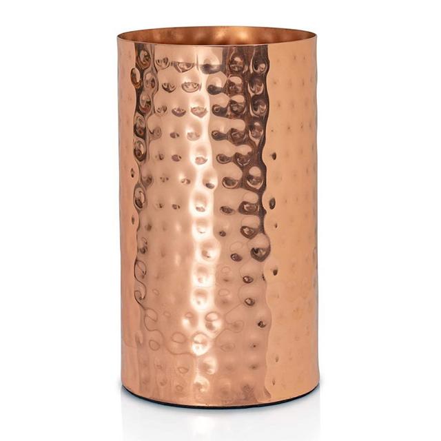 Copper Kitchen Utensil Holder for Countertop | Extra Large 7 Inch X 4 Inch Utensil Caddy with Felt Bottom for Grip & to Protect Surfaces | Kitchen Decor Utensil Organizer | Copper Kitchen Accessories