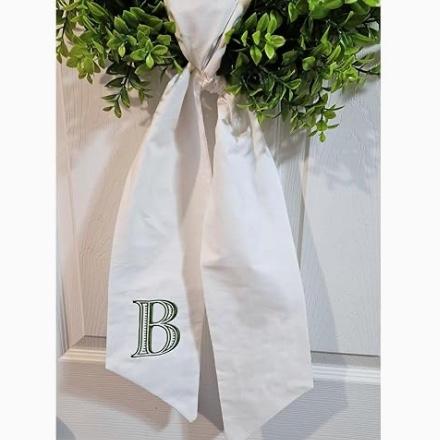 Monogram wreath sash