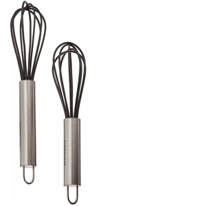 Farberware Professional Silicone Mini Whisks, Set of 2, Black
