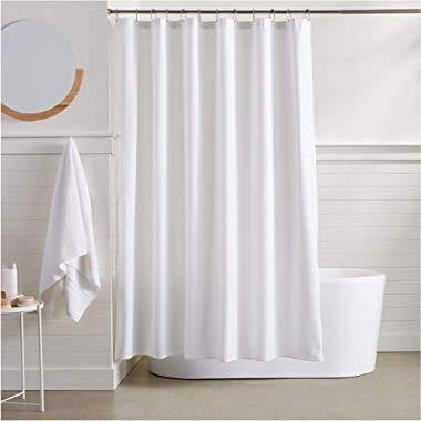 AmazonBasics Waffle Texture Shower Curtain - 72 Inch, White