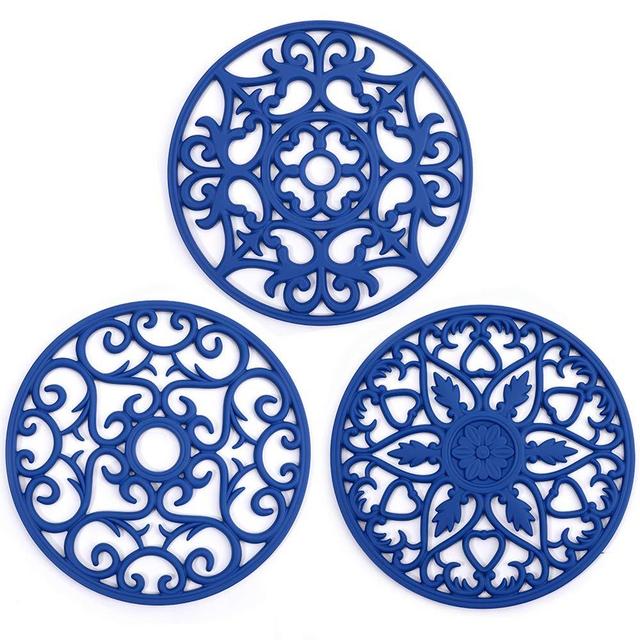 Silicone Heat Resistant Trivet Mats - Set of 4, Dishwasher Safe - by Jean Patrique