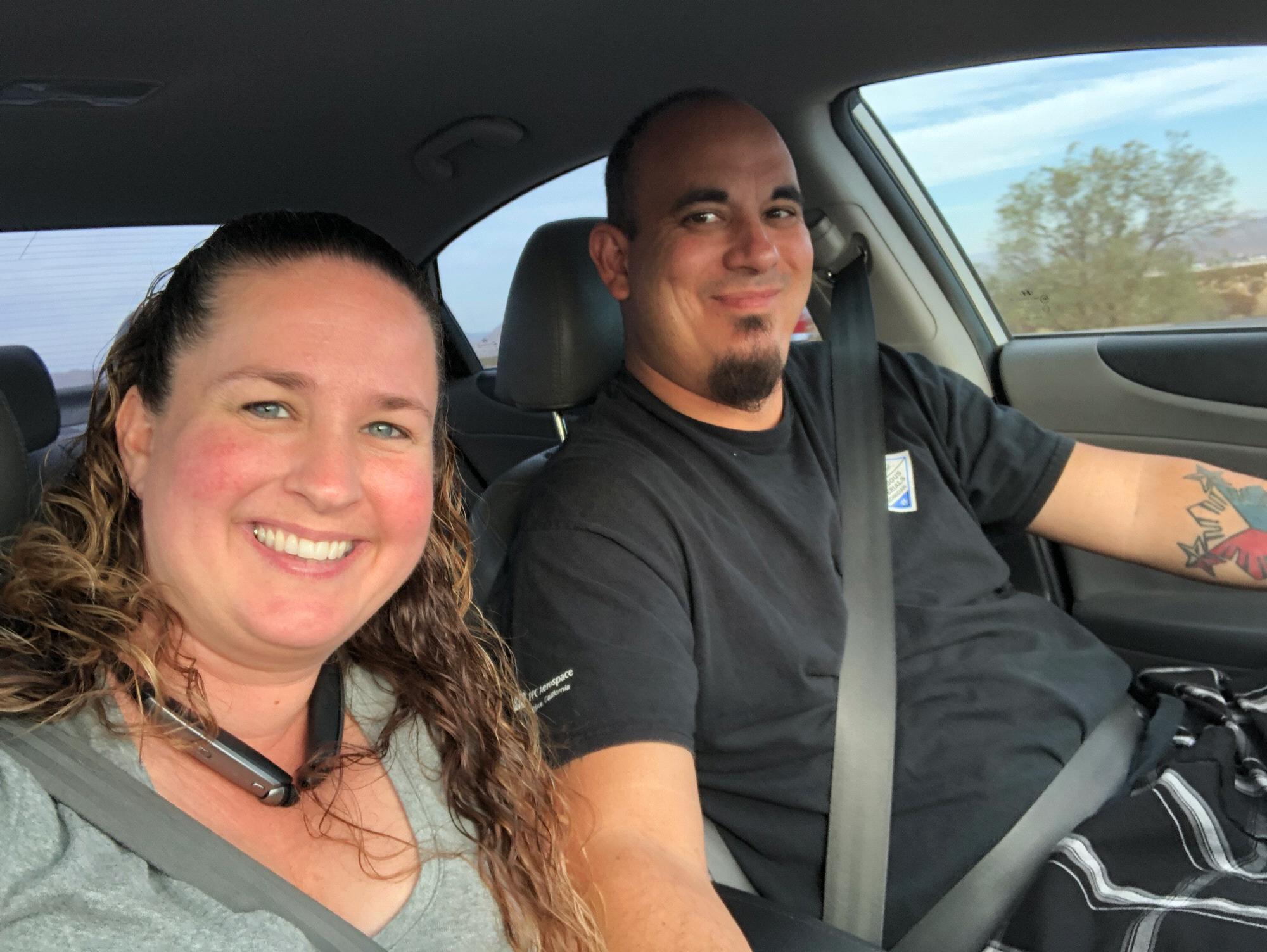 On our way to Vegas  for the first time together 10/2018