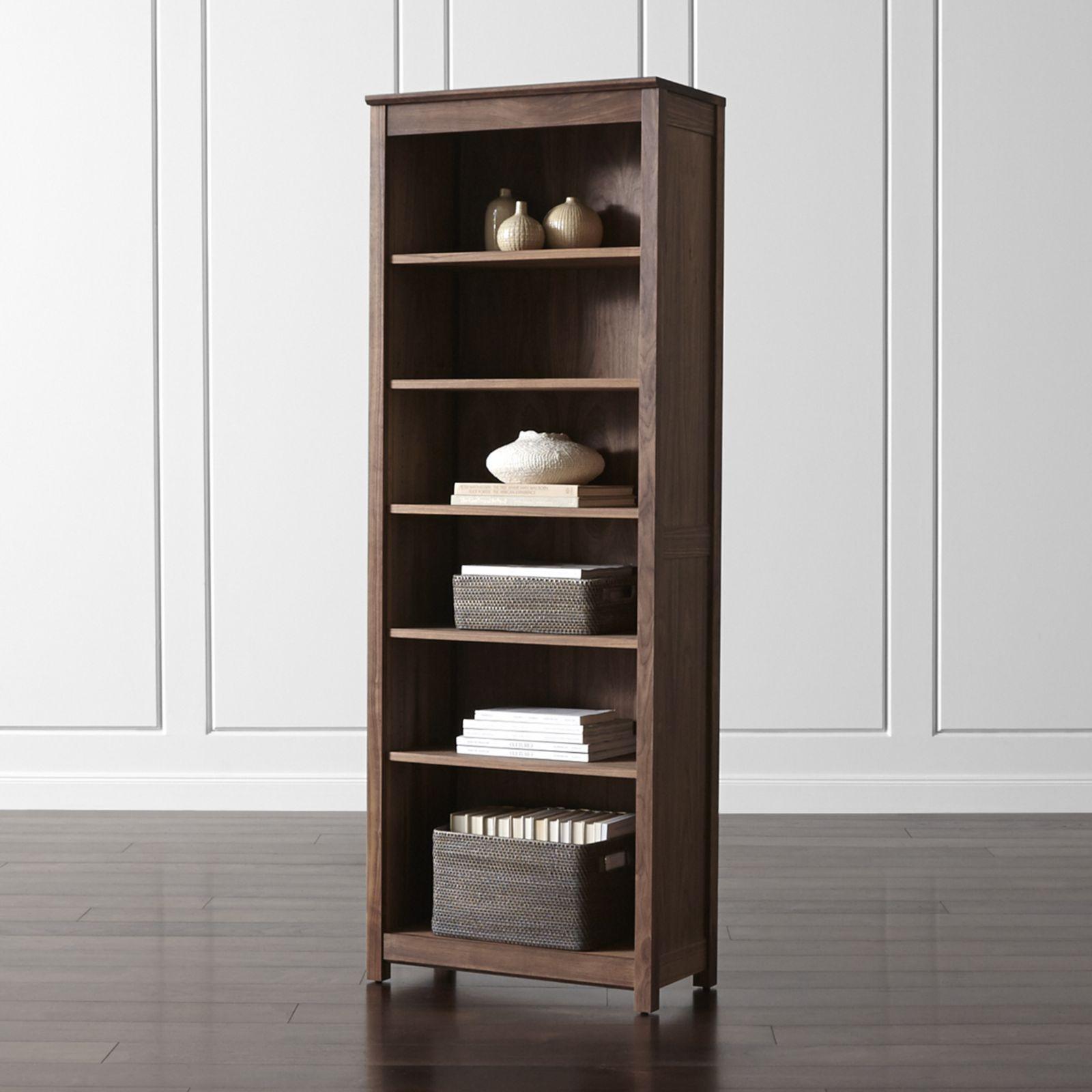 Crate And Barrel Ainsworth Walnut Bookcase Zola