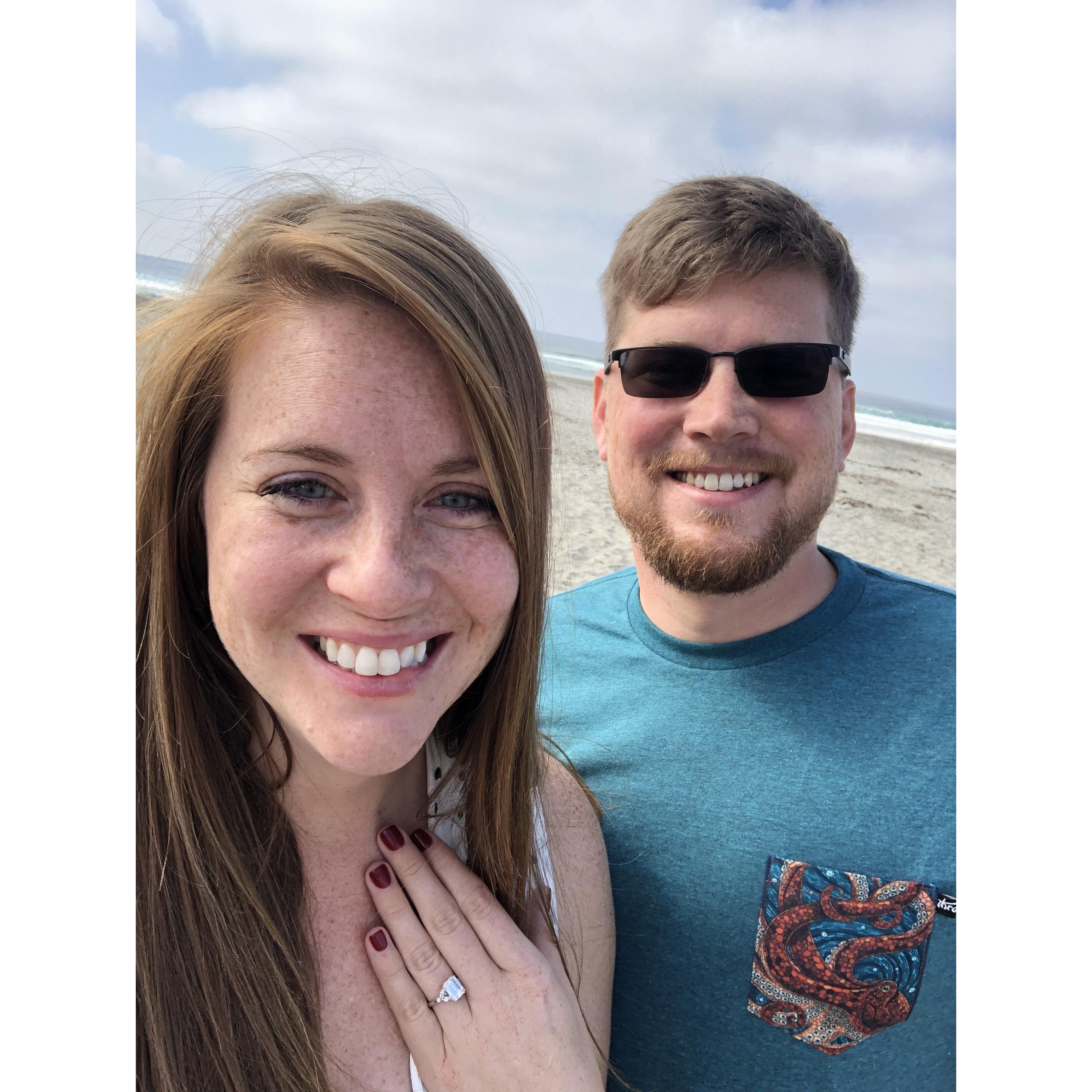 Proposal at our favorite beach in Mexico