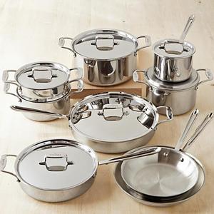 All-Clad d5 Stainless-Steel 15-Piece Cookware Set