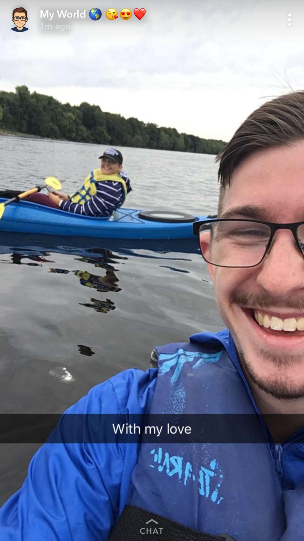 We love going on adventures like kayaking!