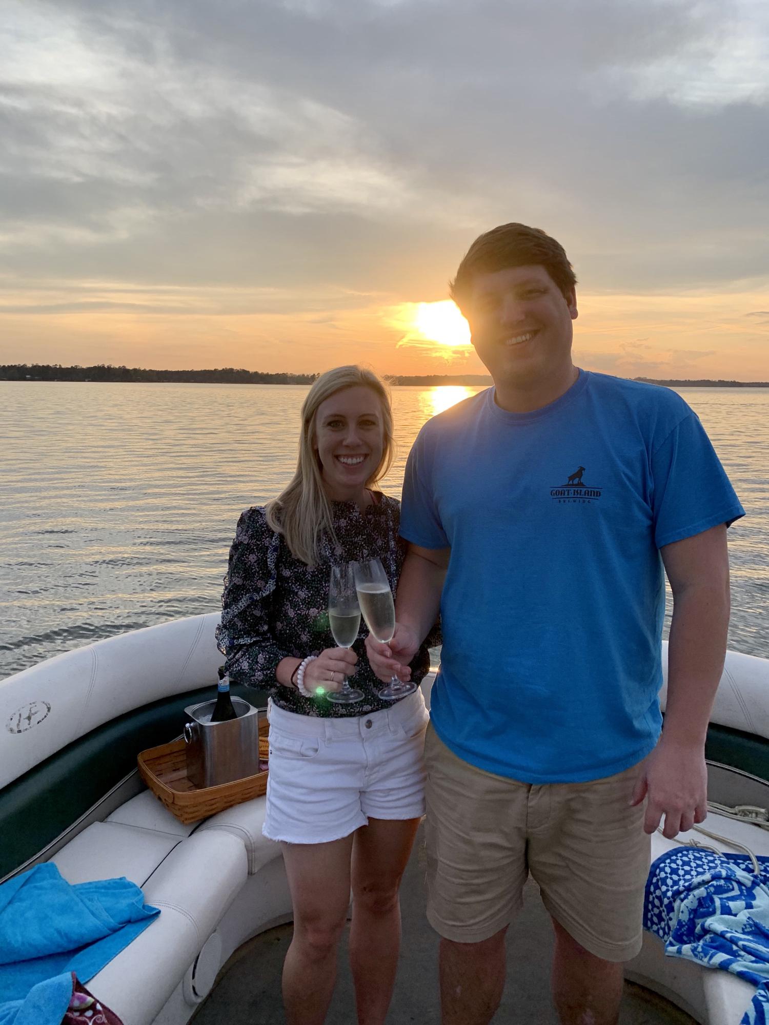 Sunset boat ride for Anna's 28th birthday in quarantine!