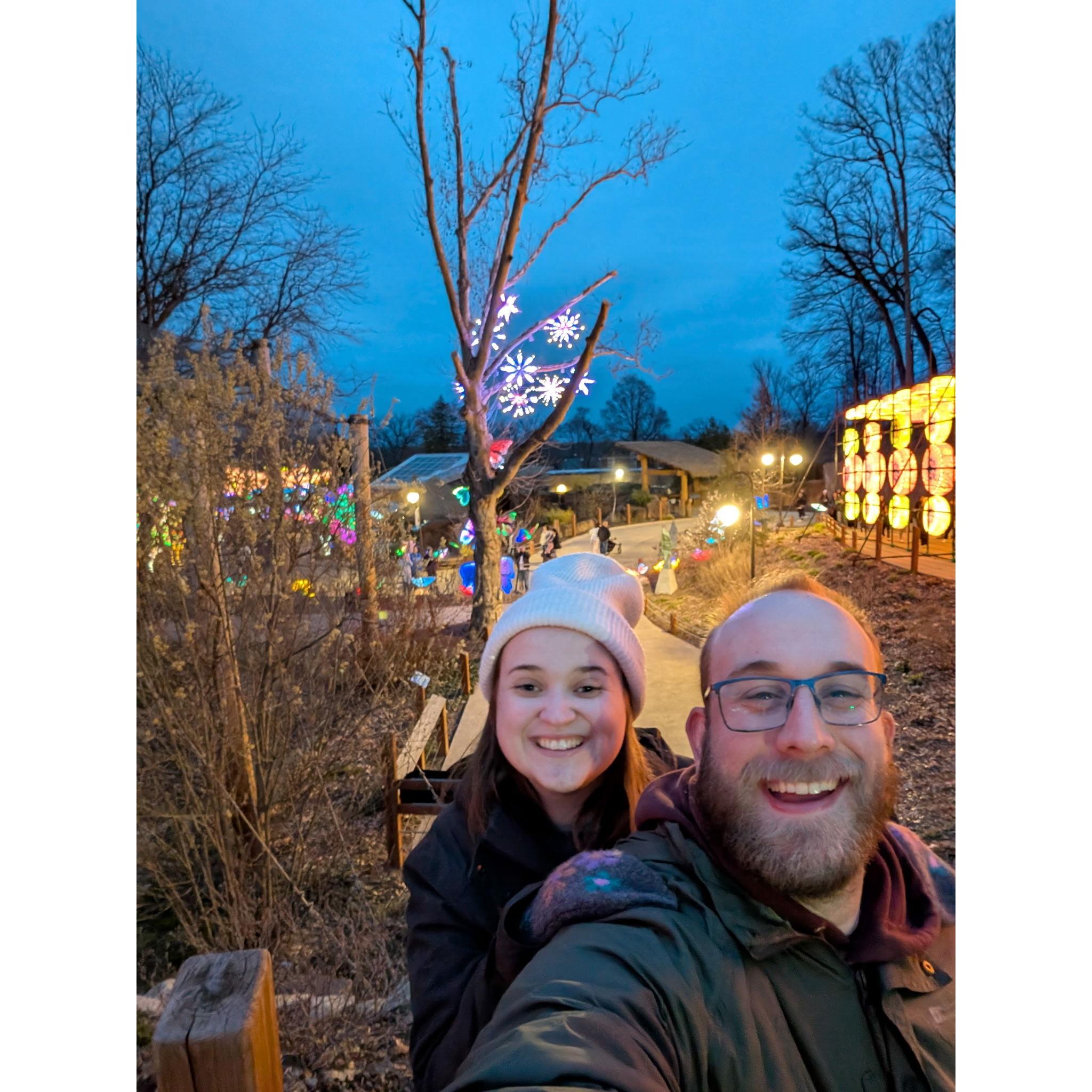 Seeing the lights at the John Ball Zoo when Cody came home over Thanksgiving.