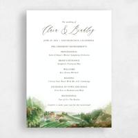 Green Wedding Program - Hillpine
