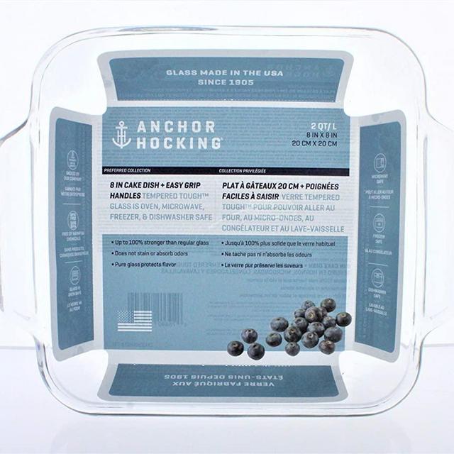 Anchor Hocking, Glass Square Baking Dish 8 Inch, 1 Count