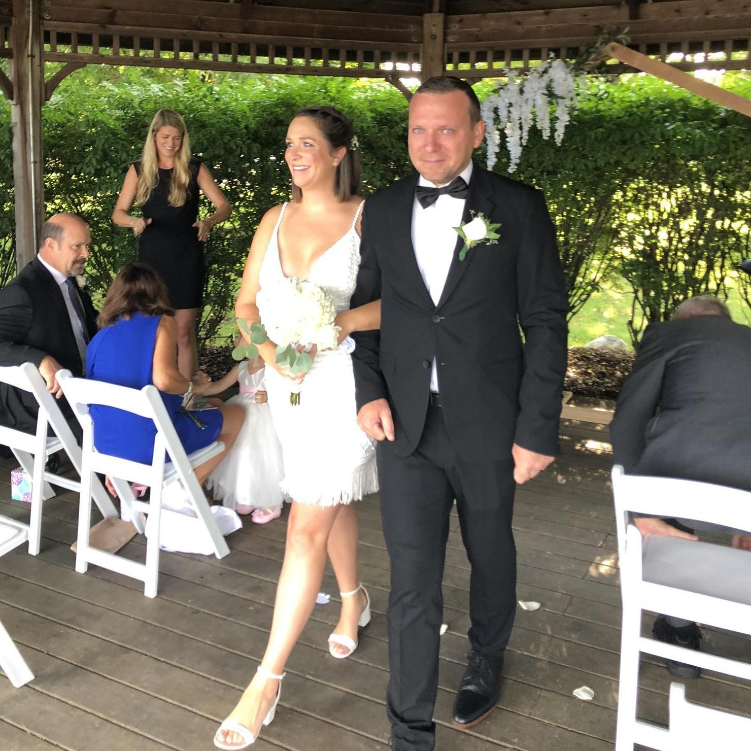 First Walk as Mr. & Mrs. Lindabury - 10.10.21