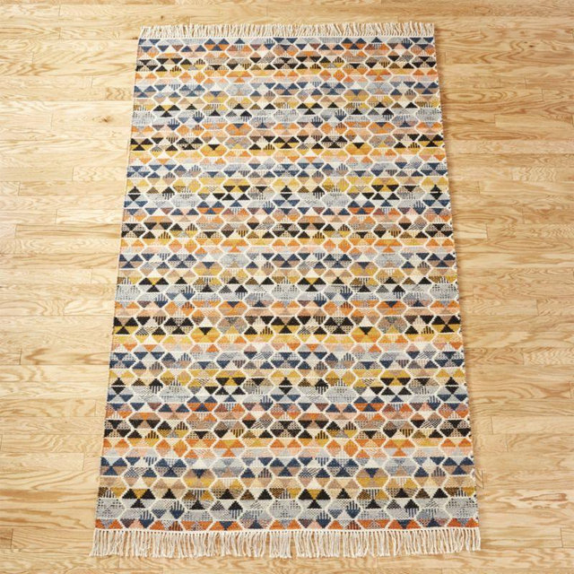 Twiggy Blue and Tan Rug 5'x8'